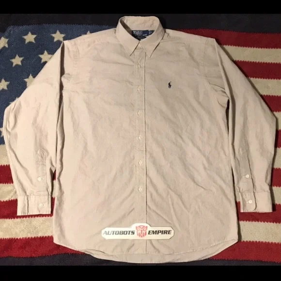 Vintage Ralph Lauren Polo Lowell Sport Shirt M Oxford Sportsman stadium Rlx 1 Cp - Picture 2 of 9